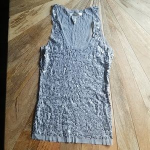 Max Studio silver sequins tank